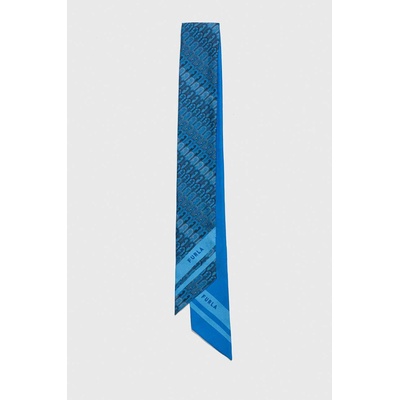 Furla Копринено шалче Furla в синьо с десен (WT00022.BX2509.2675S)