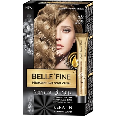 BELLE’FINE Боя за коса Belle'Fine, 6.0 Dark Blonde, p/n BF-16306.0 - Крем-боя за коса с провитамин B5, тъмно-руса (BF-16306.0)