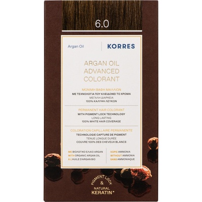 KORRES Боя за коса с арганово масло, 6.0 Тъмнорусо