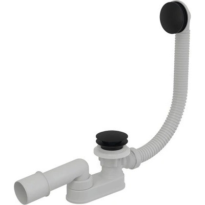 Alcadrain Sifón vaňový CLICK / CLACK, čierna-mat A507BLACK