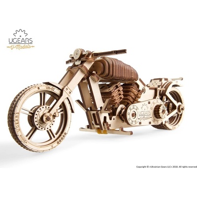 Ugears 3D mechanické puzzle Motorka 189 ks