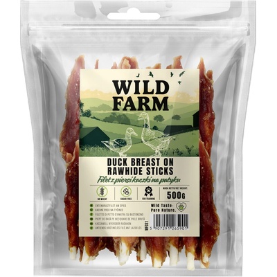 WILD FARM filet z kačacích pŕs na paličke 500 g pre psa