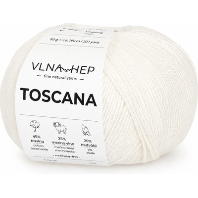 Vlna Hep Příze Toscana 142010 - Přírodní bílá