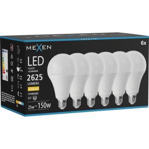 Mexen Nova 6x LED крушка E27, A95, 25W, Топла - 3000K, 2625 lm - L100-E27-2530-01x06 (L100-E27-2530-01x06)