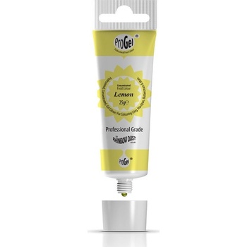Rainbow Dust Profesionálna jedlá gélová farba v tube Lemon Svetlá žltá 25 g