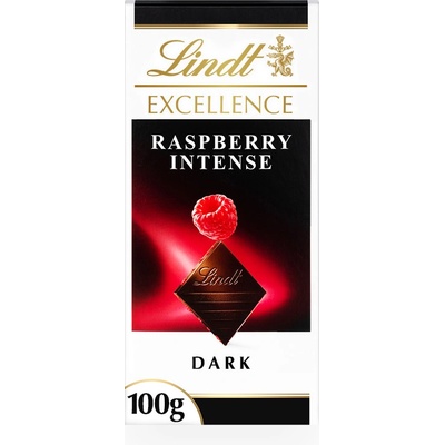 Lindt Excellence Horká čokoláda k kúskami malin 100 g