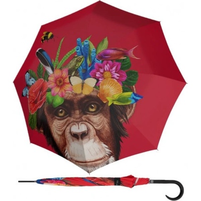 Doppler Modern Art Long AC Flower Monkey holový vystreľovací dáždnik