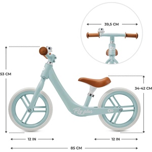 KinderKraft FLY PLUS колело за баланс BABY BLUE