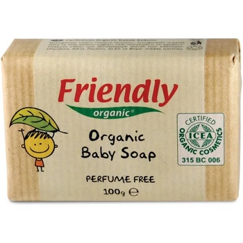 Friendly Organic Бебешки сапун с масло от ший и сладък бадем 100 гр (fr.00645)
