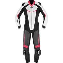 Jednodílná kombinéza Spidi Track Lady Perforated Pro černá/bílá/růžová
