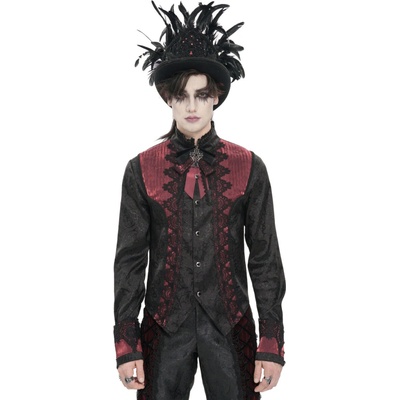 Devil Fashion košele Valentine čierna/červená