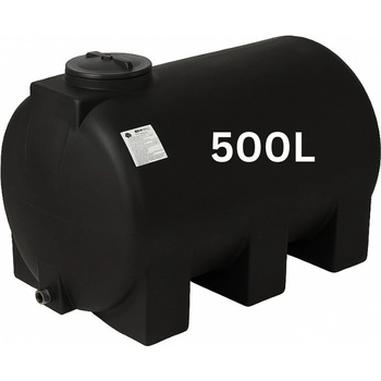 MAVIL Резервоар за питейна вода mavil, цилиндричен хоризонтален 500 л (черен) (5-500)
