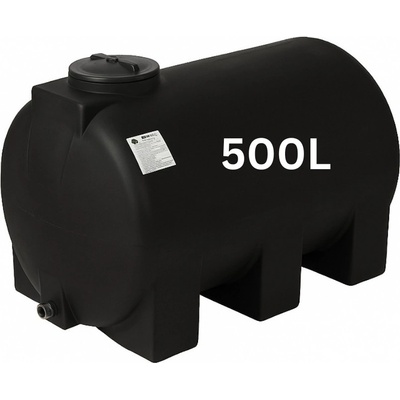 MAVIL Резервоар за питейна вода mavil, цилиндричен хоризонтален 500 л (черен) (5-500)
