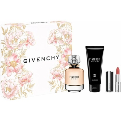 Givenchy L’Interdit EDP 50 ml + Givenchy Le Rouge Interdit Silk dlhotrvajúci rúž 1,5 g + Givenchy L’Interdit parfumované telové mlieko 75 ml