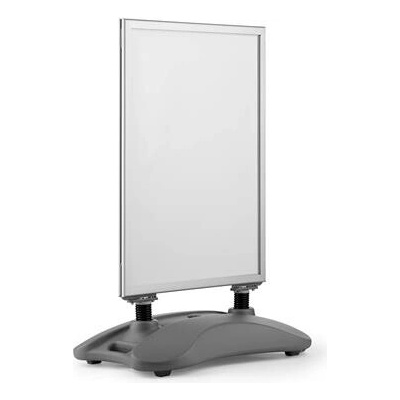 Stojan na plagáty, s podstavcom, A1, DURABLE "Heavy Base Outdoor", strieborný