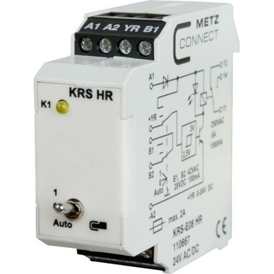 spínač prahové hodnoty 24, 24 V/AC, V/DC (max) 1 přepínací kontakt Metz Connect 110667 1 ks