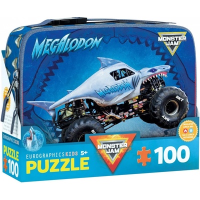 EUROGRAPHICS ve svačinovém boxu Megalodon Monster Jam 100 dílků