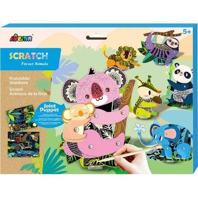 Pohyblivé škrabací obrázky Lesní zvířátka