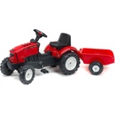 FALK Šliapací traktor 2058J Garden master červený s vlečkou