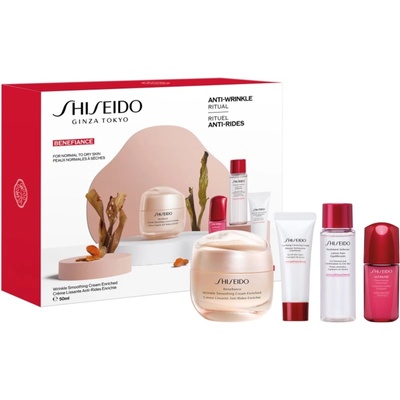 Shiseido Benefiance Wrinkle Smoothing Cream Enriched Value Set подаръчен комплект (за перфектна кожа)
