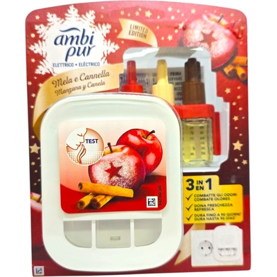 Ambi Pur комплект електрически ароматизатор, 3 volution, Ябълка и канела