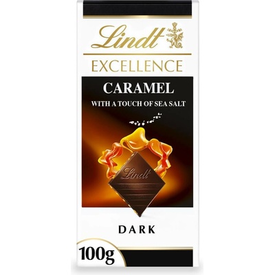 Lindt Excellence hořká s karamelem a mořskou solí 100 g