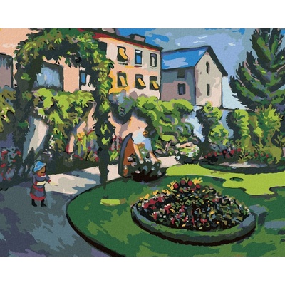 Zuty Malování Podle Čísel Zahrada August Macke 80 x 100 Cm Plátno Rám