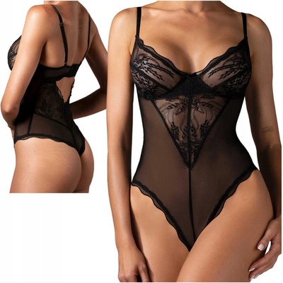 Obsessive Body Perisia crotchless teddy Černá