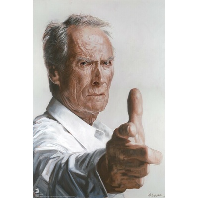 Plagát, Obraz - Sebastian Kruger - Clint Eastwood, 61 × 91.5 cm