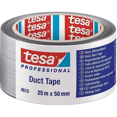 Textilná páska tesa® BASIC Duct Tape, strieborná, 50 mm, L-25 m