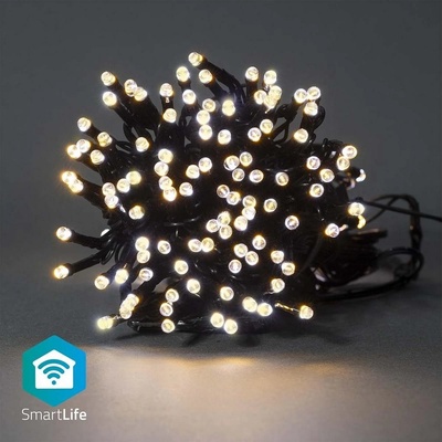 Nedis SmartLife LED Wi-Fi Teplá biela 200 LED 20 m Android IOS WIFILX01W200