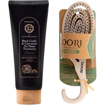 Doori Cosmetics Сет Корейска грижа Doori Реконструктор Черен чесън § Четка зa коса Инфинити
