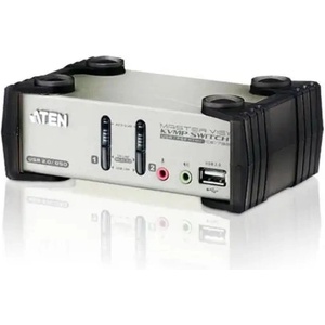 ATEN KVMP превключвател, ATEN CS1732B, 2-портов, PS/2-USB, VGA, Audio, OSD (CS1732B-A7-G) - smartx