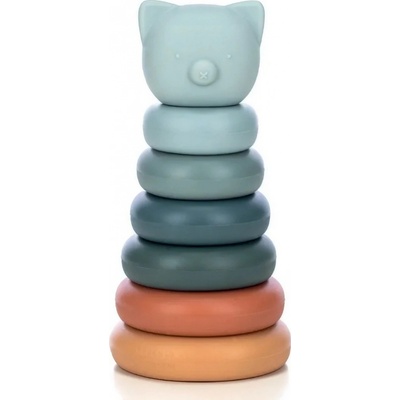 Free2play Silikonová stohovací věž Kočička