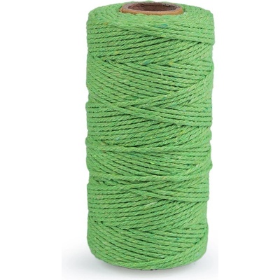 Bavlněná příze macrame / háčkovací, rozčesávací, střední, 7 zelená sv. – Sleviste.cz