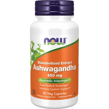 Now Ashwagandha Vitánie snodárná extrakt 450 mg 90 rostlinných kapsúl