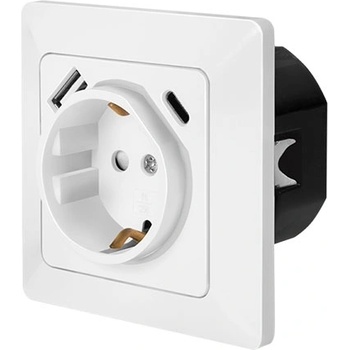 LogiLink Wall outlet 1x CEE, 1xUSB-A, 1xUSB-C, Logilink PA0253 (PA0253)