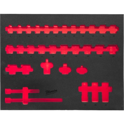 Milwaukee Prázdná pěnová vložka 417 x 536 mm pro 1/2" nástrčné klíče 4932493391