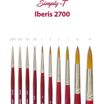 Štetec Simply-T Iberis 2700 - okrúhly, krátka rukoväť Veľkosť štetca: 5/0