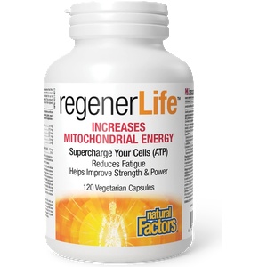 Natural Factors Митохондриална функция - Increases Mitochondrial Energy Rеgener Life, 120 капсули Natural Factors (1901 NF)