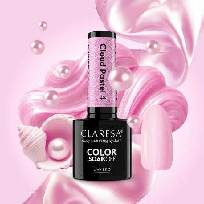 Claresa SoakOff UV/LED Color Cloud Pastel gélový lak na nechty s použitím UV/LED lampy odtieň 4 5 g