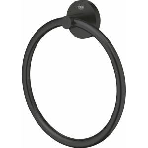 GROHE Essentials матов черен държач за кърпи тип пръстен (1024612430)