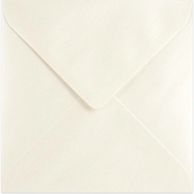 Obálka v barvě ústřice - Diamantová klopa 155x155 mm