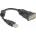 Delock Адаптер USB 2.0 тип A - 1 x сериен RS-232 D-Sub 9 pin male с феритна сърцевина 0, 25 m (61549)