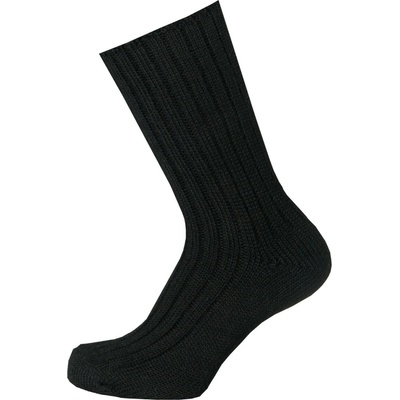 Knitva Vlněné zdravotní ponožky bez lemu Zora černá