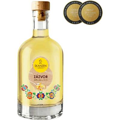 Skanzen Zázvor 44% 0,35 l (holá láhev)