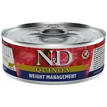 Farmina N&D Quinoa Weight Management за контрол на теглото с агнешко и броколи 80gr