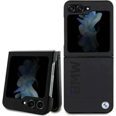BMW Кейс BMW Leather Hot Stamp за Samsung Galaxy Z Flip 5, черен (3666339171995)