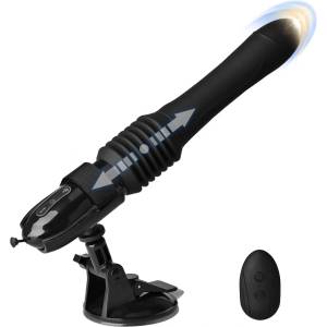 SuperLove Holy F Thrusting Mini Sex Machine with Remote & Strong Suction Cup Black
