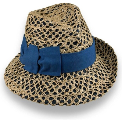 Krumlovanka Letní dámský luxusní klobouk Handcrafted Co-13748 modrý